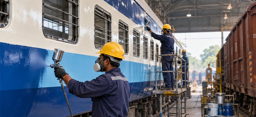 Railway’s Car Bus and Wagon Painting Work